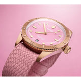 Orologio ORIS Divers Sixty-Five Cotton Candy quadrante rosa cinturino in tessuto rosa 01 733 7771 3158-07 3 19 04BRS dettaglio 3