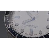 Orologio ORIS Divers Social Club Helsinki quadrante bianco cinturino in pelle nero 01 733 7707 4051 OSC-HEL-Set