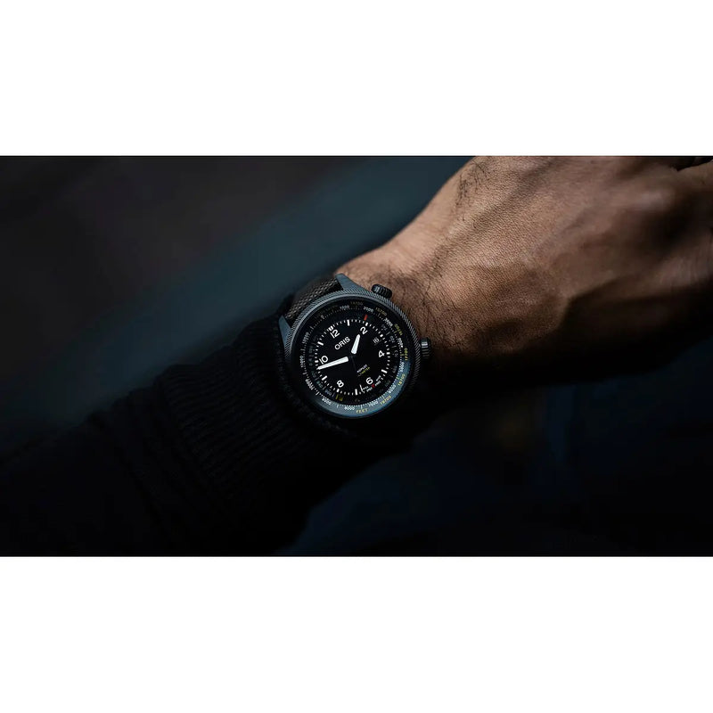 Orologio ORIS ProPilot Altimeter quadrante nero cinturino in tessuto verde 01 793 7775 8734-Set dettaglio 4