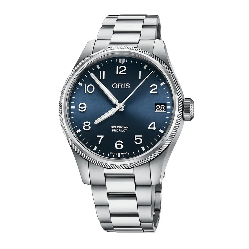 Orologio ORIS ProPilot Big Crown Big Date quadrante blu bracciale in acciaio 01 751 7761 4065-07 8 20 08P
