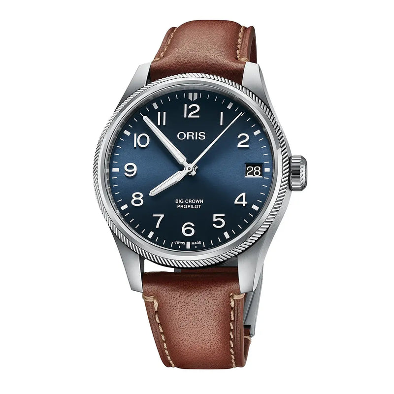 Orologio ORIS ProPilot Big Crown Big Date quadrante blu cinturino in pelle marrone 01 751 7761 4065-07 6 20 07LC