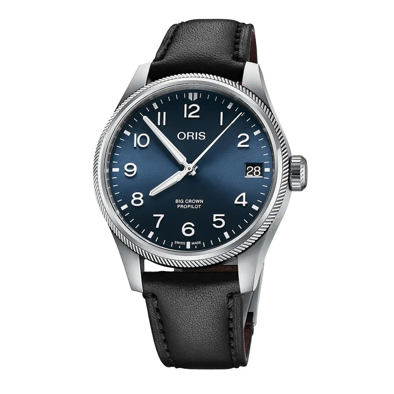 Orologio ORIS ProPilot Big Crown Big Date quadrante blu cinturino in pelle nero 01 751 7761 4065-07 6 20 08LC
