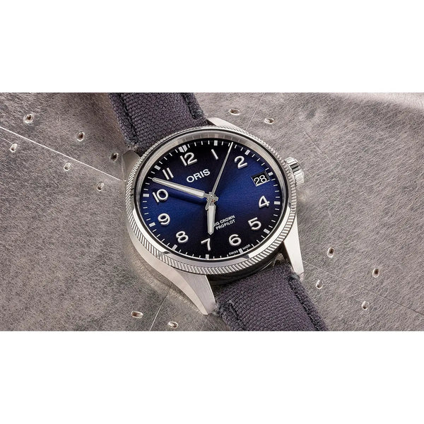 Orologio ORIS ProPilot Big Crown Big Date quadrante blu cinturino in tessuto blu 01 751 7761 4065-07 3 20 05LC dettaglio 3