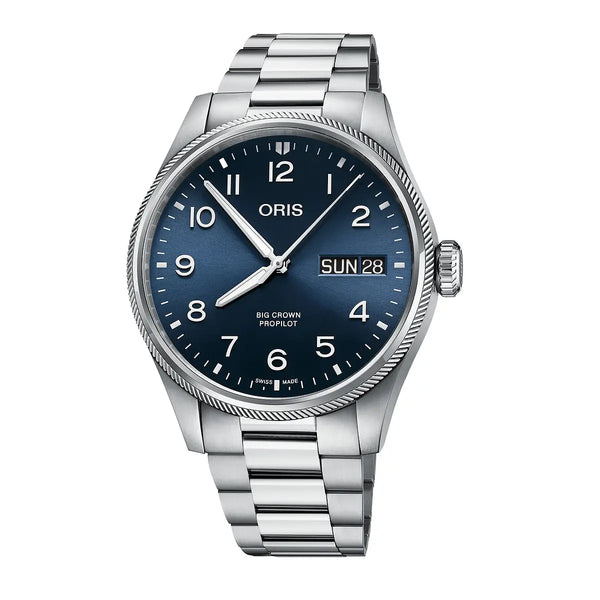Orologio ORIS ProPilot Big Crown Big Day Date quadrante blu bracciale in acciaio 01 752 7760 4065-07 8 22 08P