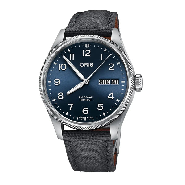 Orologio ORIS ProPilot Big Crown Big Day Date quadrante blu cinturino in tessuto blu 01 752 7760 4065-07 3 22 05LC