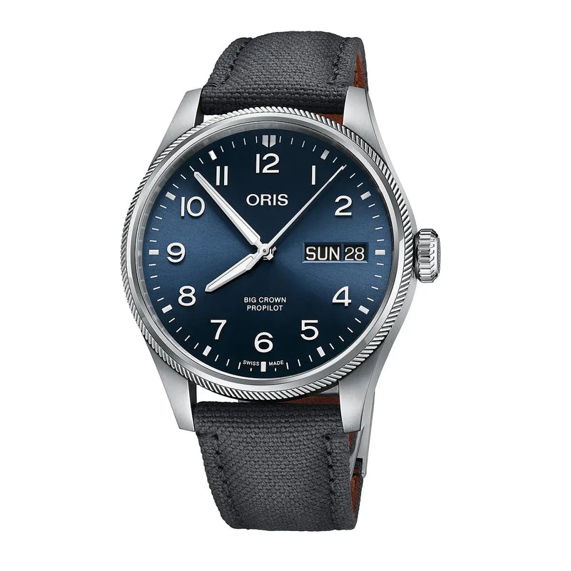 Orologio ORIS ProPilot Big Crown Big Day Date quadrante blu cinturino in tessuto blu 01 752 7760 4065-07 3 22 05LC