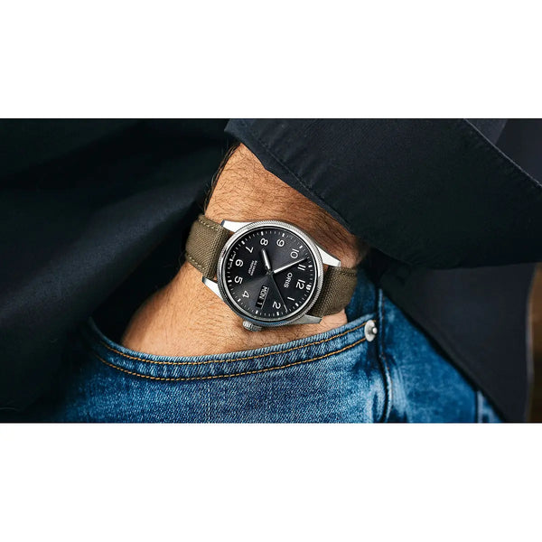 Orologio ORIS ProPilot Big Crown Big Day Date quadrante nero cinturino in tessuto verde 01 752 7760 4063-07 3 22 02LC
