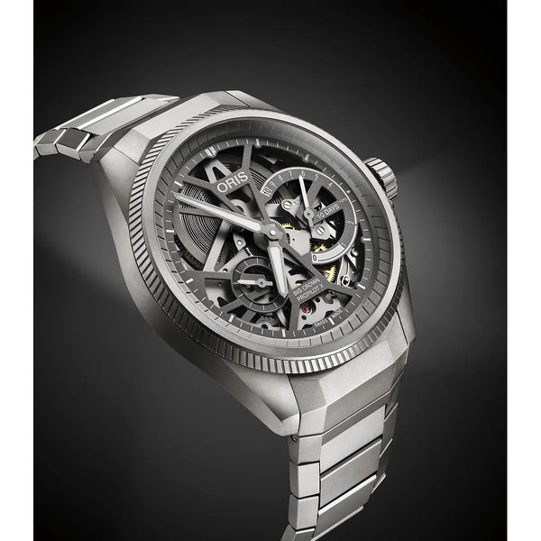 Orologio ORIS ProPilot X Calibre 115 quadrante grigio bracciale in titanio 01 115 7759 7153-Set7 22 01TLC dettaglio 3