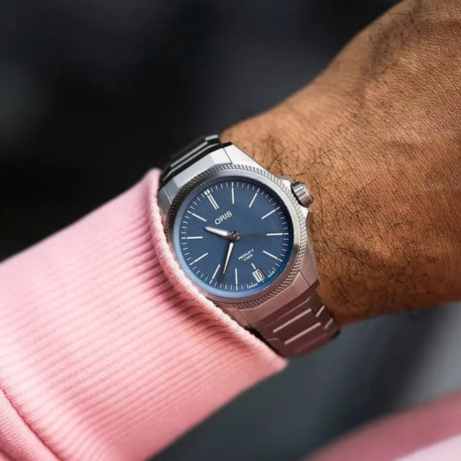 Orologio ORIS ProPilot X Calibre 400 quadrante blu bracciale in titanio 01 400 7778 7155-07 7 20 01TLC