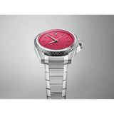 Orologio ORIS ProPilot X Miss Piggy quadrante rosso bracciale in acciaio 01 531 7796 4158-07 8 17 05LC dettaglio 4