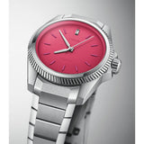 Orologio ORIS ProPilot X Miss Piggy quadrante rosso bracciale in acciaio 01 531 7796 4158-07 8 17 05LC dettaglio