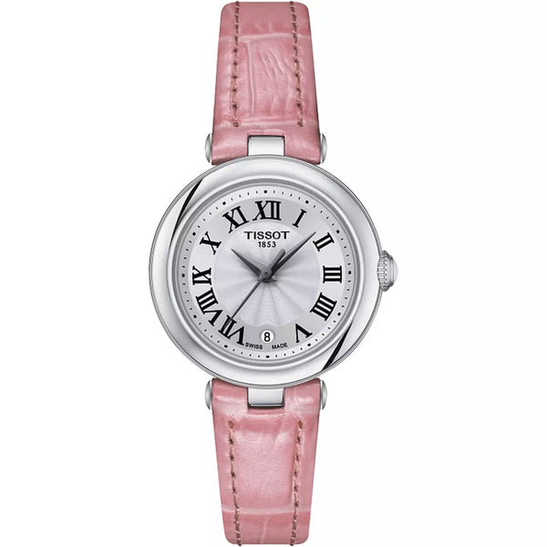 Orologio Tissot T-Lady Bellissima Quarzo Quadrante Argento e Cinturino in Pelle Rosa T1260101601301