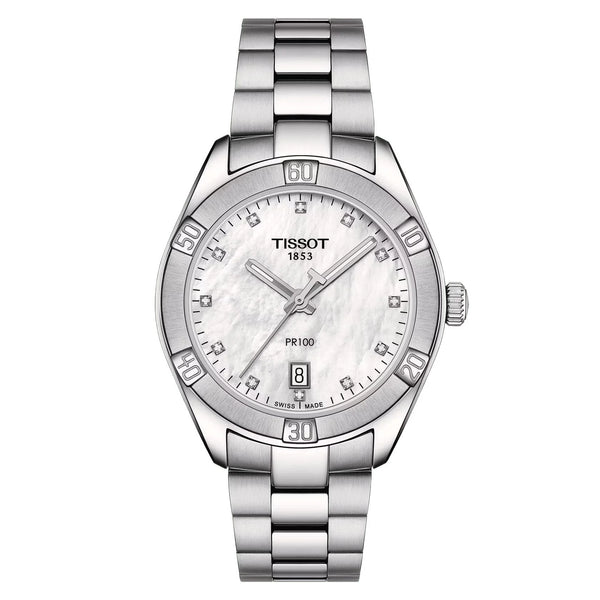 Orologio al Quarzo Tissot da Donna con Cassa in Acciaio Quadrante Madreperla con Diamanti T1019101111600