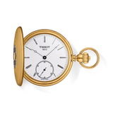 Orologio da Tasca Meccanico Tissot con Cassa in Acciaio Dorato Quadrante Bianco T8674053901300