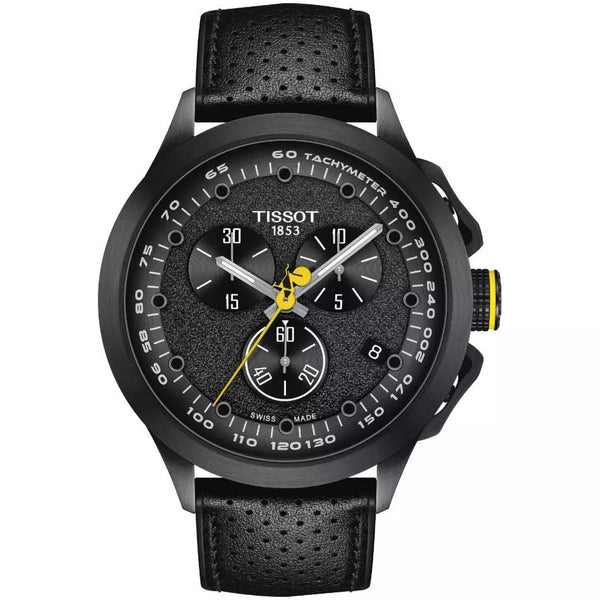 Orologio al Quarzo Tissot Crono Uomo Cassa in Acciaio e Pvd Nero Quadrante Nero Cinturino Nero T1354173705100