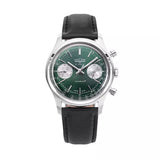 Vulcain Chronograph 70's Verde 640109A90.BAC201 Manuale 640109A90.BAC201 con bracciale Nero tinta unita