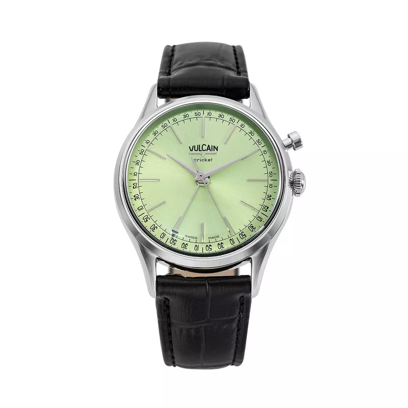 Vulcain Cricket President 36mm Verde Pistacchio 100172A90.BAL301 Manuale 100172A90.BAL301 con bracciale Alligatore nero (Cites)