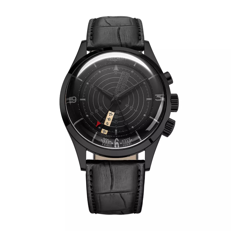 Vulcain Nautical Heritage Total Black 101952SA08.BAN148 Manuale 101952SA08.BAN148 con bracciale Pelle di vitello nera stampata alligatore