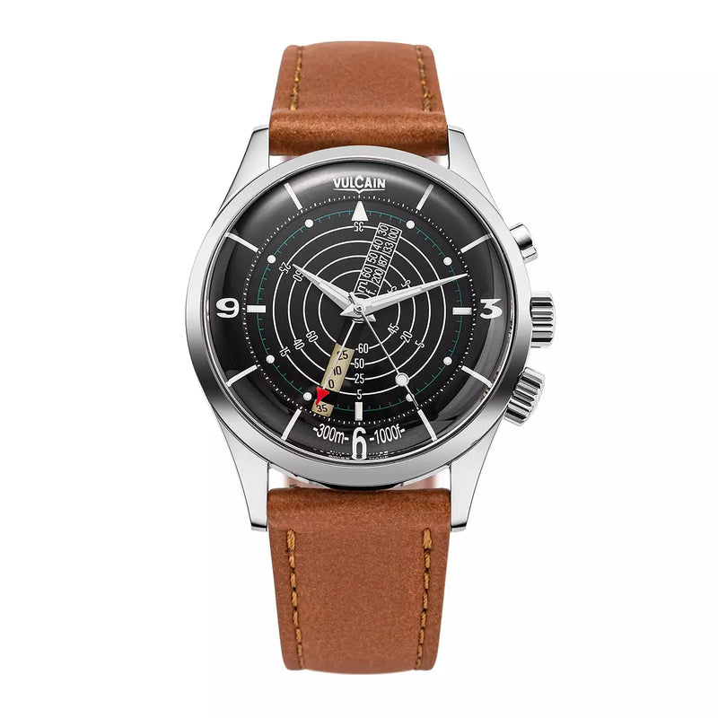 Vulcain Nautical Heritage Nero Bianco 100252PB08.BAC107 Manuale 100252PB08.BAC107 con bracciale Marrone liscio