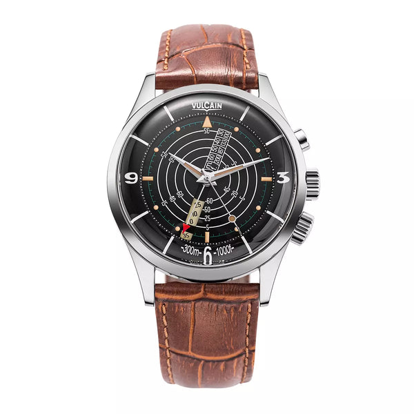 Vulcain Nautical Heritage Nero Marrone 101252PB07.BAL228 Manuale 101252PB07.BAL228 con bracciale Alligatore marrone (cities)