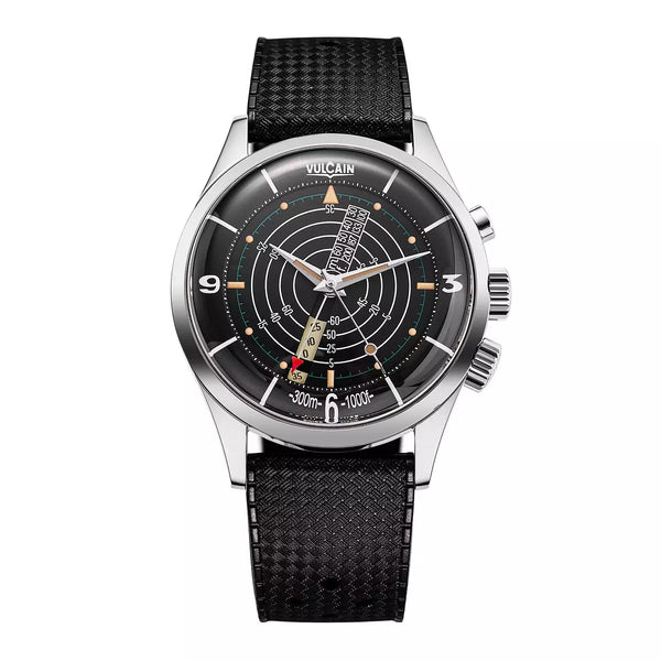 Vulcain Nautical Heritage Nero Marrone 101252PB07.BAR100 Manuale 101252PB07.BAR100 con bracciale Gomma