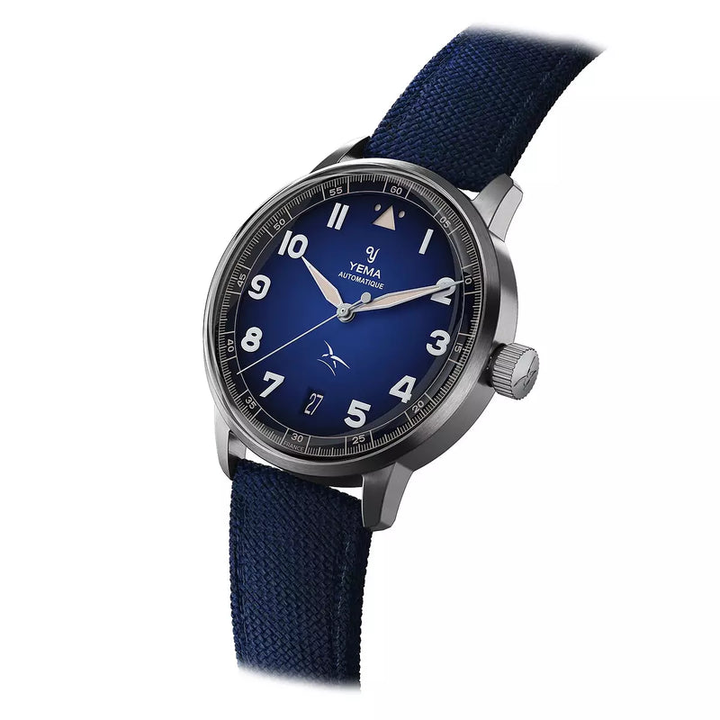 Orologio Yema Flygraf Flieger French Air Force Blu YFLY24AA-GGS