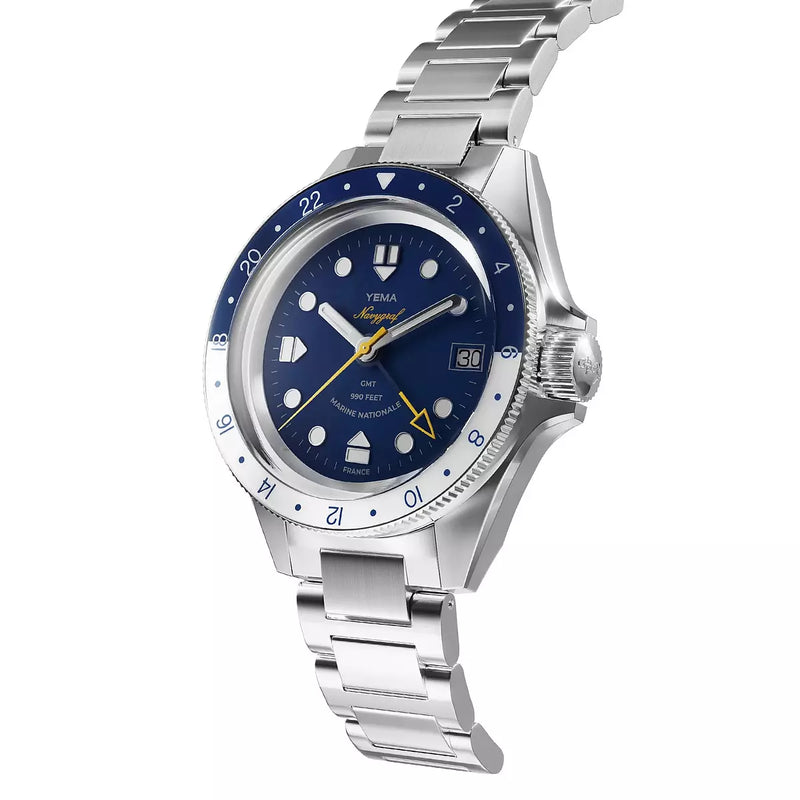 Orologio Yema Navygraf Marine Nationale GMT Blu YNAV23MN-AMS