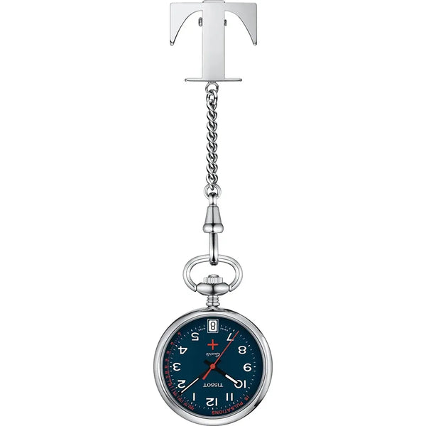 Orologio da Tasca al Quarzo Tissot da con Cassa in Acciaio Quadrante Blu T8692101904200