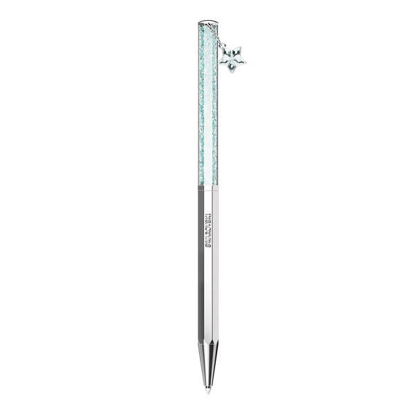 SWAROVSKI Penna da Donna Crystalline Ottagonale Cromata con Cristalli Azzurro Chiaro  5669929 Variante