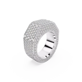Swarovski Anello ottagonale in metallo rodiato con pavé di cristalli bianchi 5651369 Variante3
