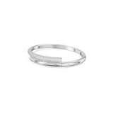 Swarovski Bracciale rigido incrociato in metallo placcato rodio con pavé di cristalli bianchi 5670252 Variante3