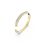 Swarovski Bracciale rigido ottagonale in metallo placcato oro giallo con pavé di cristalli bianchi 5652336 Variante