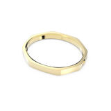 Swarovski Bracciale rigido ottagonale in metallo placcato oro giallo con pavé di cristalli bianchi 5652336 Variante3