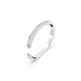 Swarovski Bracciale rigido ottagonale in metallo placcato rodio con pavé di cristalli bianchi 5655624 Variante2
