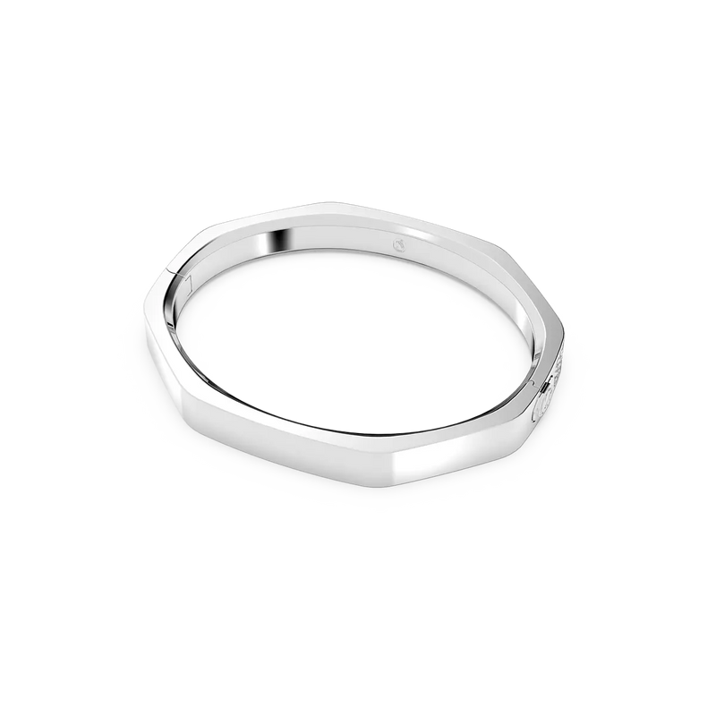 Swarovski Bracciale rigido ottagonale in metallo placcato rodio con pavé di cristalli bianchi 5655624 Variante