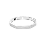Swarovski Bracciale rigido ottagonale in metallo placcato rodio con pavé di cristalli bianchi 5655624
