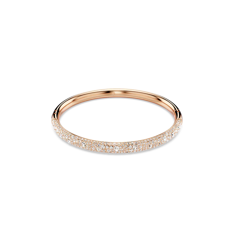 SWAROVSKI Bracciale rigido a fascia in metallo placcato oro rosa e pavé di cristalli 5688611
