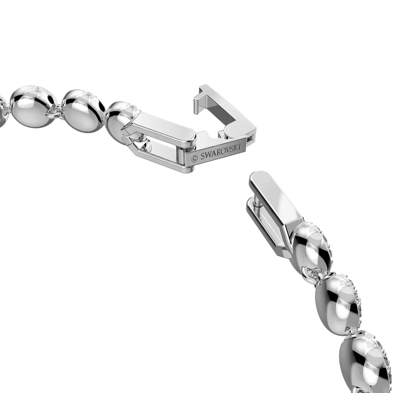 Swarovski bracciale tennis in metallo rodiato con cristalli centrali contornati da cristalli più piccoli 5071173 Dettaglio