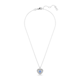 SWAROVSKI Collana con pendente cuore in metallo rodiato e zirconi bianchi e cuore centrale blu 5680403 Variante