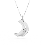 SWAROVSKI Collana in metallo rodiato con pendente luna con pavé di cristalli 5666181 Variante2