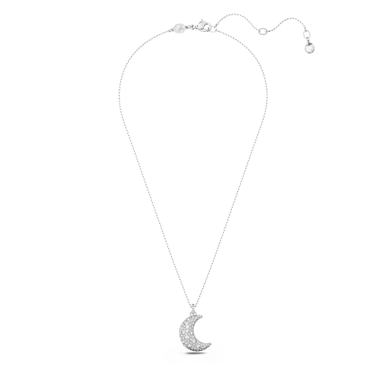 SWAROVSKI Collana in metallo rodiato con pendente luna con pavé di cristalli 5666181 Variante