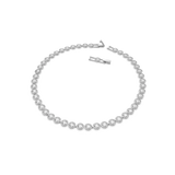 Swarovski collana tennis in metallo rodiato con cristalli centrali contornati da cristalli più piccoli 5117703 Variante