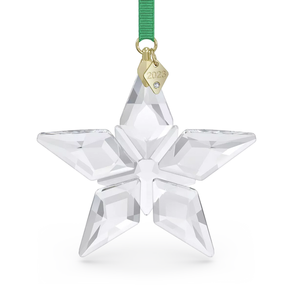 Swarovski decorazione stella Edizione 2023 con cristalli sfaccettati e cordino verde 5636253