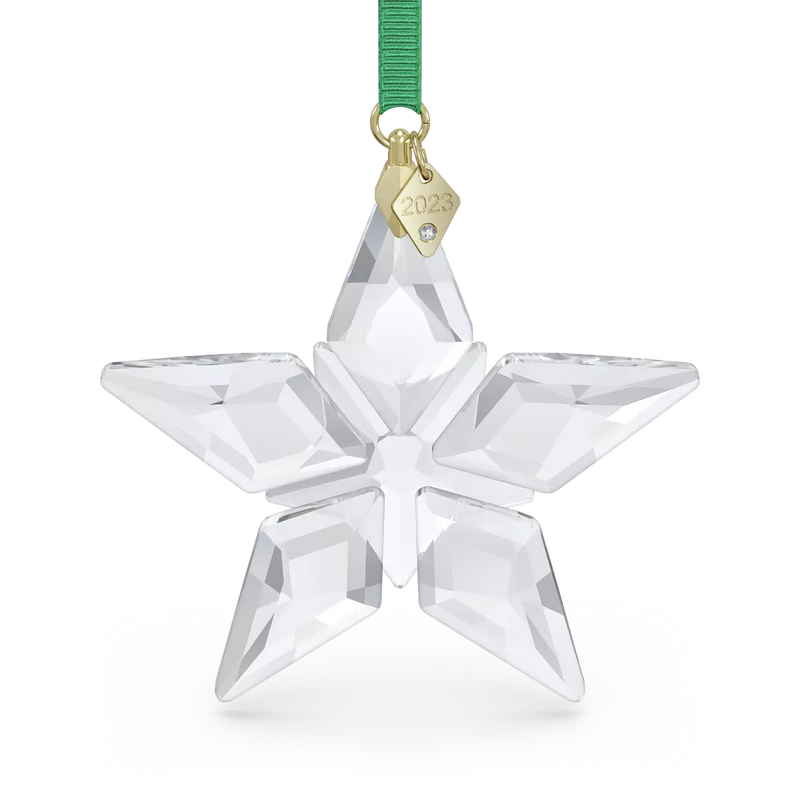 Swarovski decorazione stella Edizione 2023 con cristalli sfaccettati e cordino verde 5636253
