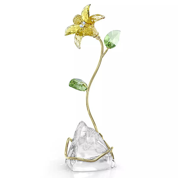 Statuetta in cristallo SWAROVSKI giglio giallo con petali verdi 5666972