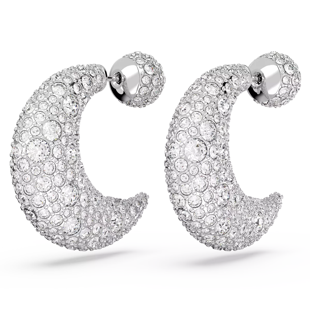 Orecchini A Forma Di Luna Con Cuori E Perline Celesti Di Cristallo - Foto 2