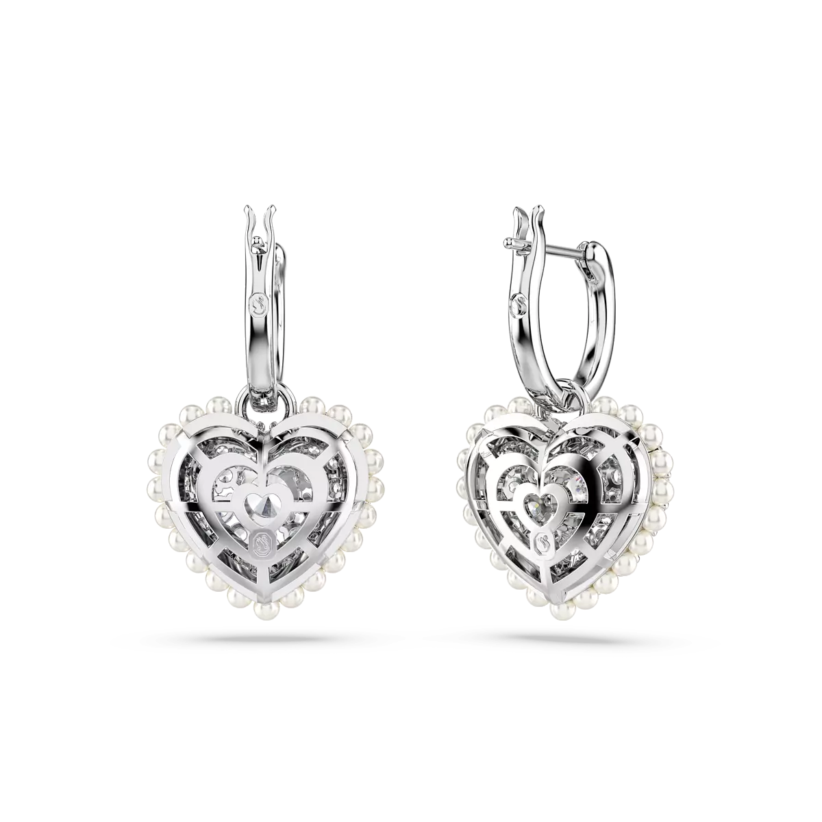 Orecchini Pendenti Clogau 'Always In My Heart' - Cuore In Argento Con Topazio Bianco E Oro Gallese - 2