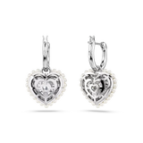 SWAROVSKI Orecchini pendenti con cuore in metallo rodiato e zirconi 5684384 Variante3