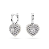 SWAROVSKI Orecchini pendenti con cuore in metallo rodiato e zirconi 5684384 Variante