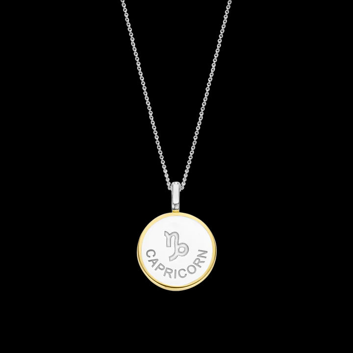 Collana TI SENTO con ciondolo segno zodiacale Capricorno in argento madreperla e zirconi 6826CN Variante